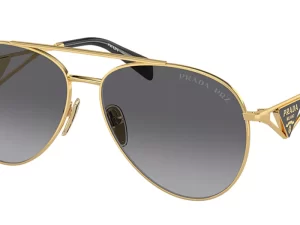 Prada SPR 73ZS 5AK-5W1 Aviador Grey - Gold